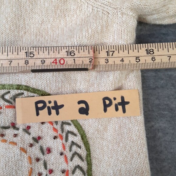 Alfred Dunner Sweater Size PS Ramie Cotton Embellished Full Zip Long Sleeves - Picture 7 of 10